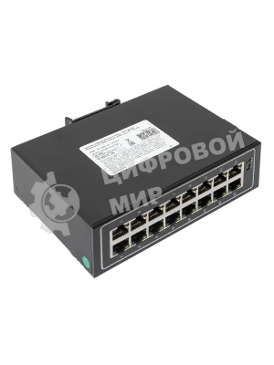Коммутатор неуправляемый промышленный U-16T 16 портов 10/100Base-T(X) RJ45 монтаж на DIN-рейку TSX EKF TSX-U-16T