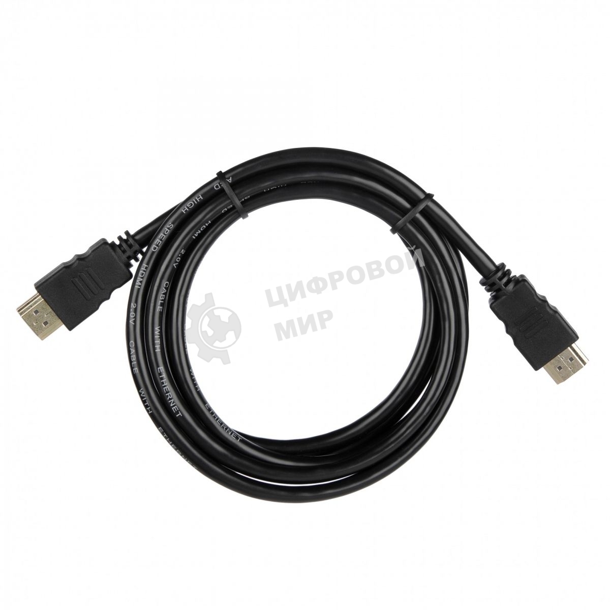 Кабель ACD-DHHM2-18B HDMI 2.0, Golden Plated,19m/19m, черный, 1.8м