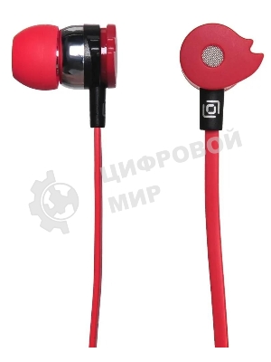 Проводные наушники Oklick HP-S-210 красный, внутриканальные, Jack 3.5 мм