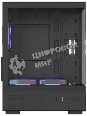 Корпус Formula Crystal Z1CM v2 черный без БП mATX 5x120мм 1xUSB3.0 audio bott PSU
