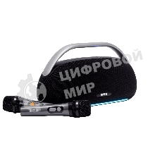 Портативная колонка MEG SSA062BL, 60Вт, Bluetooth 5.3, караоке, сабвуфер, время работы 16ч, черная