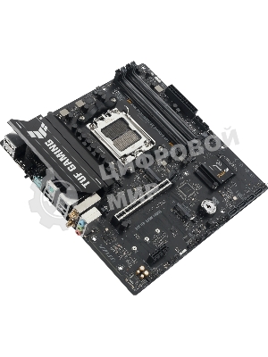 Материнская плата ASUS TUF GAMING A620M-A PLUS WIFI, AM5, AMD A620A, 4xDDR5, 4xSATA, 2xM.2, 1xPCIe 4.0 x16, 1xPCIe 3.0 x1, 1xHDMI, 2xDP, 1x2.5Gb LAN, Wi-Fi 6, Bluetooth 5.3, 2xUSB-A 10Gbps, 4xUSB-A 2.0, 3x3.5 мм, 7.1, mATX