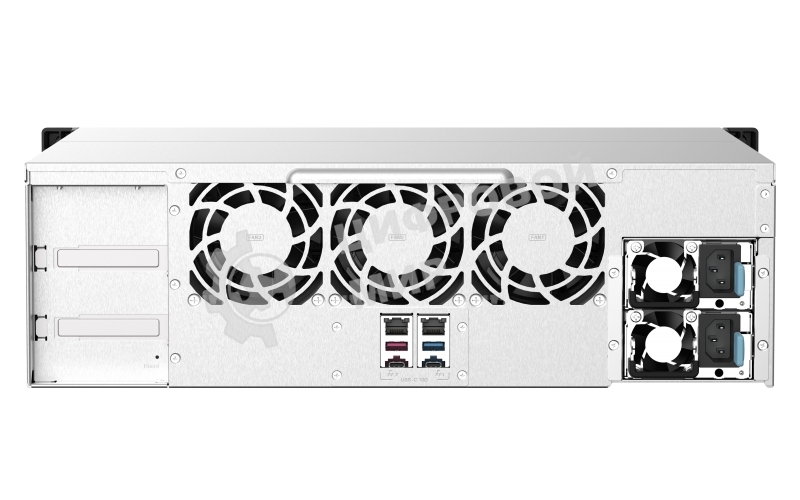 Сетевое хранилище без дисков SMB QNAP TS-1673AU-RP-16G NAS 16 HDD trays, 2x 2.5 GbE, rackmount, 2 PSU. 4-core AMD V1500B 2,2 GHz,RAM 16 Gb (1 x 16 GB) up to 32 Gb (2 x 16 GB). W/o rail kit RAIL-B02