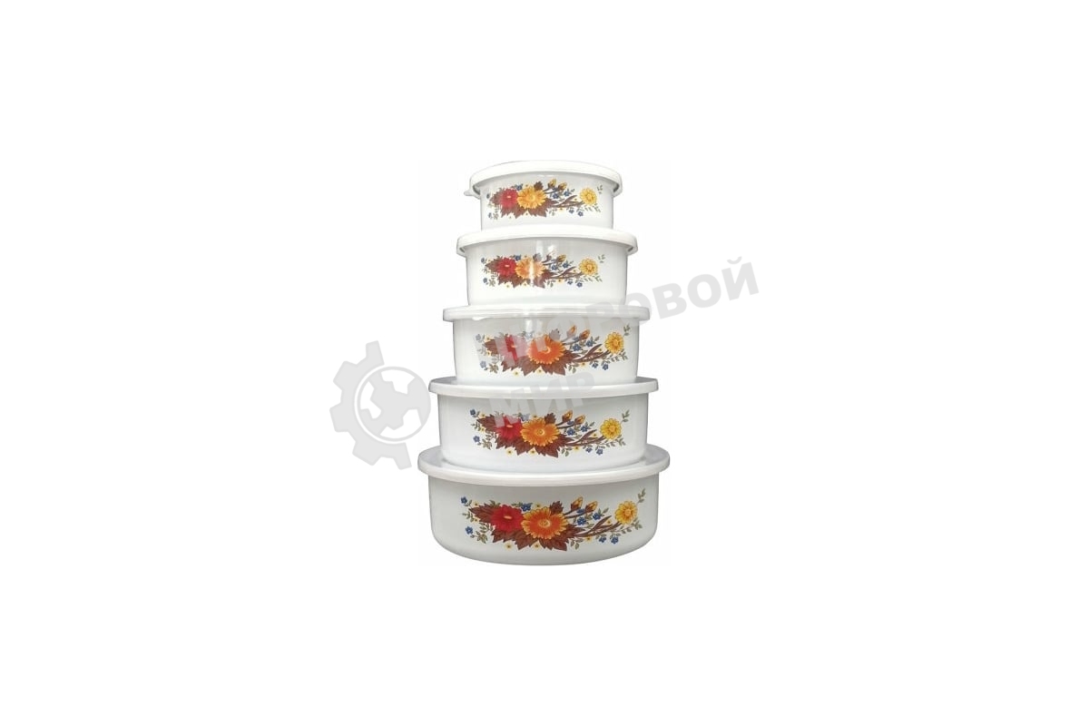 Набор контейнеров Mallony Familia, 195/340/600/850/1250 мл.