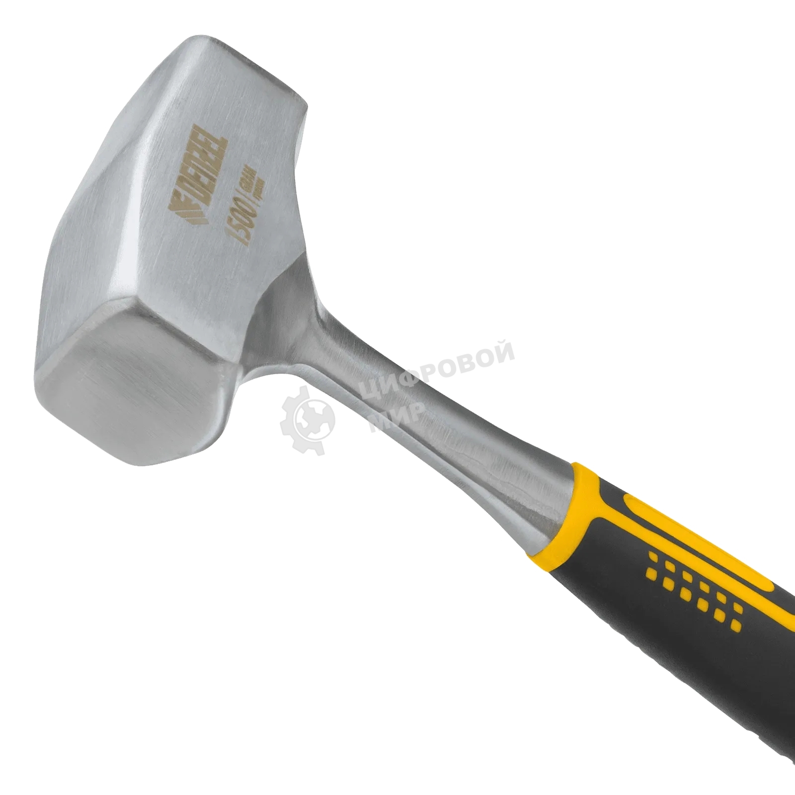 Кувалда Denzel 1,5 кг, цельнометаллическая, двухкомпонентная рукоятка