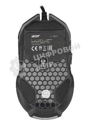 Мышь проводная Acer OMW160 черный, 6400 dpi, USB, кнопки - 8