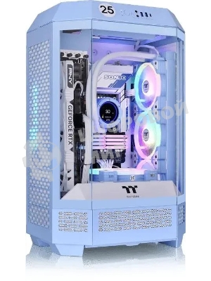 Компьютерный корпус Thermaltake The Tower 300 Hydrangea голубой без БП miniITX 8x120мм 6x140мм 2xUSB 3.0 audio bott PSU
