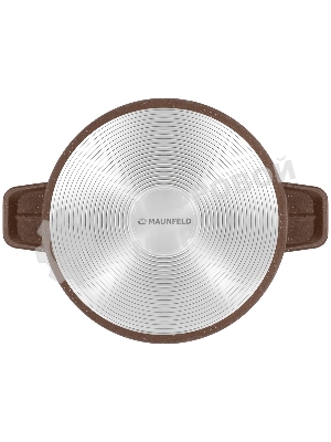 Кастрюля Maunfeld CARMEL MF24CRM01CR, 24 см, 4 л из литого алюминия со стеклянной крышкой