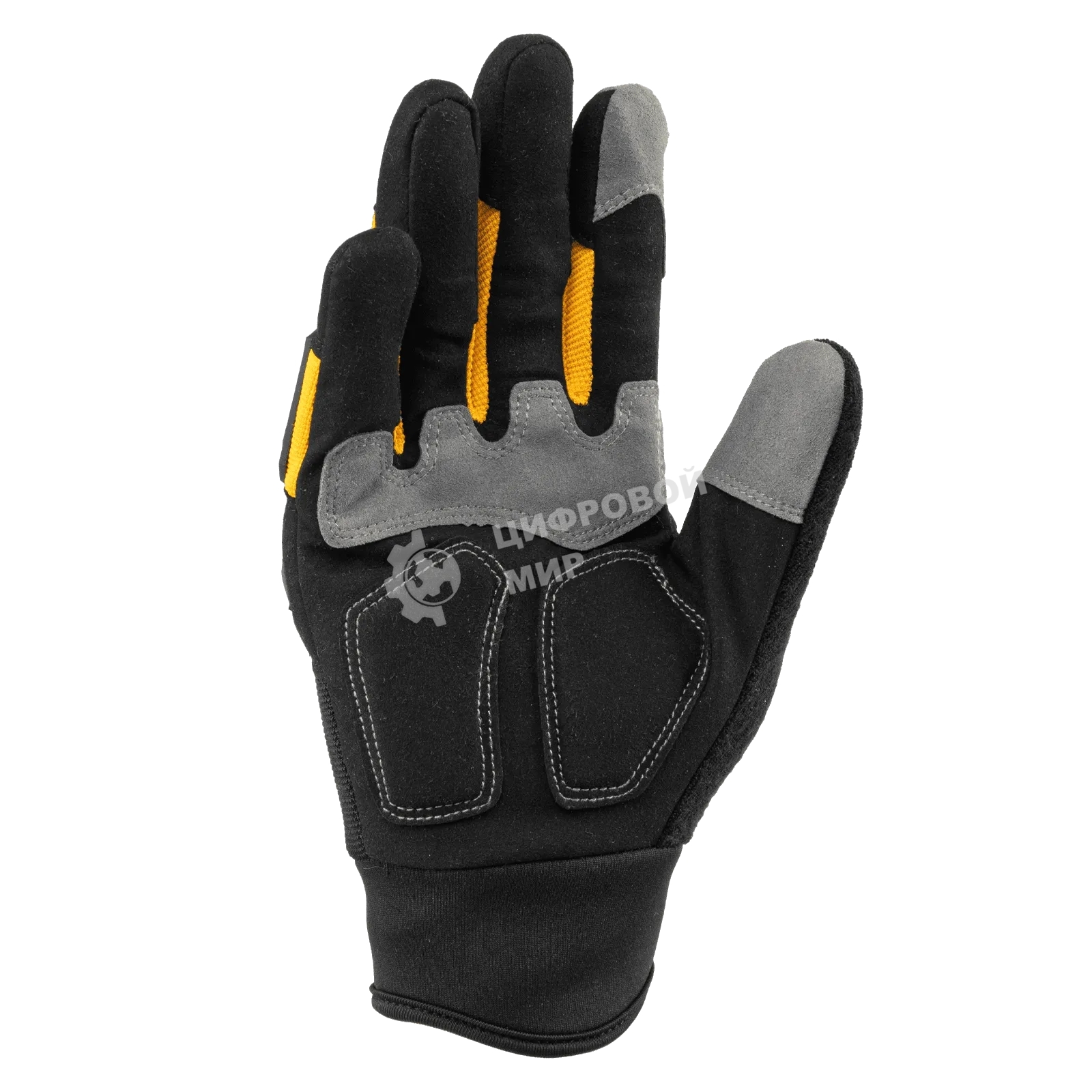 Перчатки универсальные Denzel 68002 усиленные, с защитными накладками, размер 9