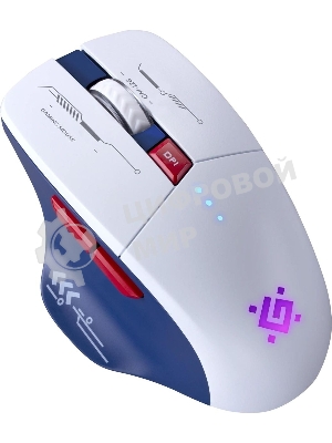 Мышь беспроводная Defender Tisa GM-126 белый/синий, 1600 dpi, радиоканал, Bluetooth, USB, кнопки - 6