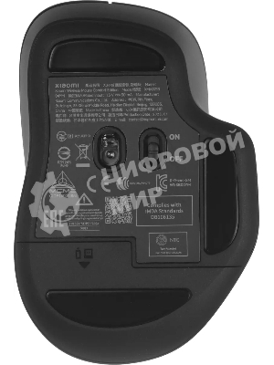 Мышь беспроводная Xiaomi Wireless Mouse Comfort Edition черный, 1200 dpi, радиоканал, USB, кнопки - 3
