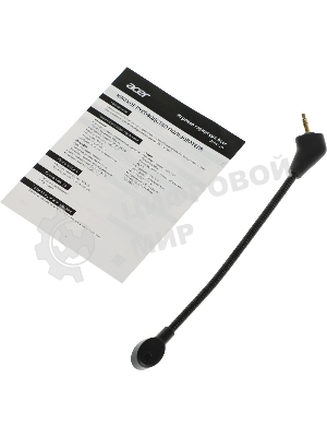 Гарнитура Acer AHW120 чёрный, проводная, USB, подсветка