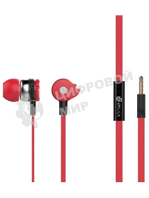 Проводные наушники Oklick HP-S-210 красный, внутриканальные, Jack 3.5 мм