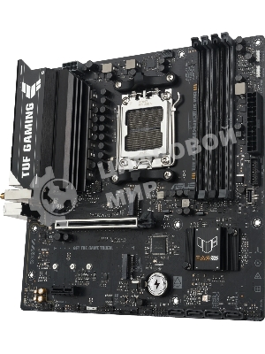 Материнская плата ASUS TUF GAMING A620M-A PLUS WIFI, AM5, AMD A620A, 4xDDR5, 4xSATA, 2xM.2, 1xPCIe 4.0 x16, 1xPCIe 3.0 x1, 1xHDMI, 2xDP, 1x2.5Gb LAN, Wi-Fi 6, Bluetooth 5.3, 2xUSB-A 10Gbps, 4xUSB-A 2.0, 3x3.5 мм, 7.1, mATX
