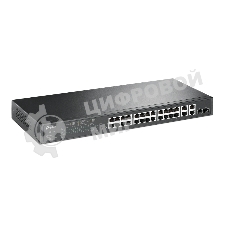 Коммутатор TP-Link JetStream TL-SL2428P, 24×100 Мбит/с PoE+ + 4×1 Гбит/с Uplink, управляемый