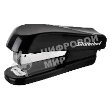 Степлер Silwerhof 401077-01 24/6 (20 листов) черный, 50 скоб, пластик закрытый, коробка