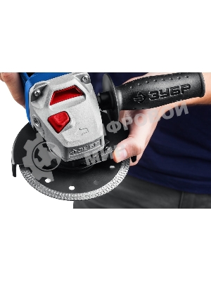 Угловая шлифовальная машина Зубр УШМ-П125-1500 ПСТ 1500Вт 9500об/мин рез.шпин.:M14 d=125мм