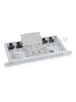Кросс бокс оптический Cabeus FO-19-16SC портов: 16, SC (LC duplex), 32 хОВ, 1U, 44х485х200 мм (ВхШхГ), серый