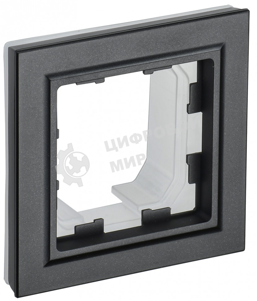 Рамка 1-местная IEK BRITE РУ-1-БрЧ-44 IP44 черный