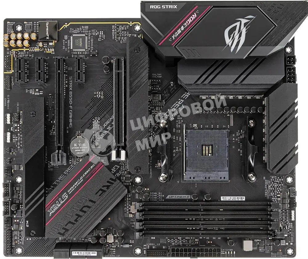 Материнская плата ASUS ROG STRIX B550-F GAMING, AM4, AMD B550, 4xDDR4, 6xSATA, 2xM.2, 1xPCI-E 3.0 x16, 1xPCI-E 4.0 x16, 3xPCI-E x1, 1xDP, 1xHDMI, 1x 2.5Gb LAN, 1xUSB 3.2 Gen 2, 4xUSB 3.2 Gen 1, 2xUSB 2.0, 5x3.5 мм, 7.1, ATX