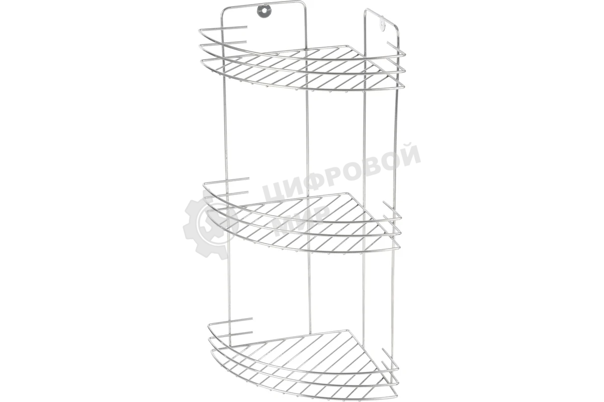 Полка угловая трехъярусная Рыжий кот Vento 19*19*41 см хром (310847)