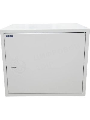 Шкаф настенный антивандальный распашной NTSS WAR 14U 600*500 мм, 2 профиля 19, сварной, серый RAL 7035 NTSS-WAR14U6050