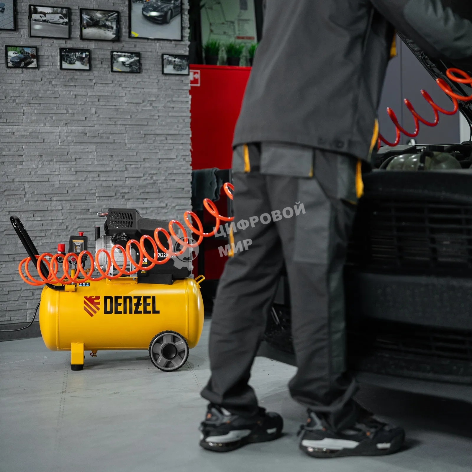 Компрессор воздушный Denzel DKV2200/50,Х-PRO 2,2 кВт, 400 л/мин, 50 л