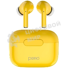 Беспроводные наушники PERO TWS06 COMFORT Yellow