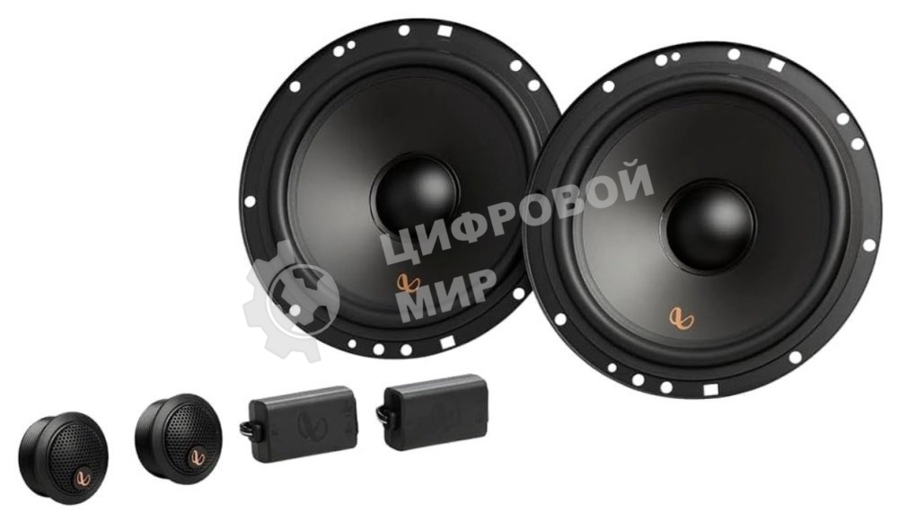 Колонки автомобильные Infinity Alpha 603CF (без решетки) 720Вт 90дБ 4Ом 16.5см (6 1/2дюйм) (ком.:4кол.) компонентные двухполосные