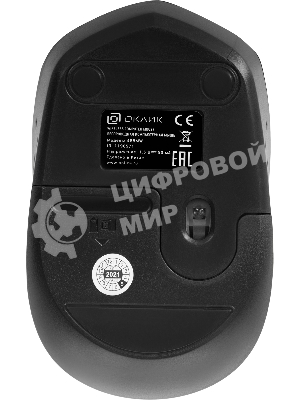 Мышь беспроводная Oklick 488MW серый/черный, 1600 dpi, радиоканал, USB, кнопки - 4