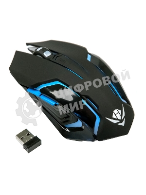 Мышь беспроводная Nakatomi MROG-20UR черный, 2400 dpi, радиоканал, USB, кнопки - 6