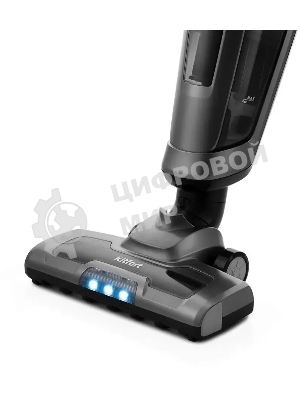 Пылесос вертикальный Kitfort KT-594 черный/серый, питание от аккумулятора, 45 Вт, уборка сухая/влажная, пылесборник 0,6 л
