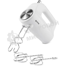 Миксер Vitek VT-1423 W белый/серебристый, ручной, 600 Вт, 5 скоростей