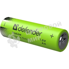 Батарейка алкалиновая Defender LR6-4S АА, шринк, 4 шт., EcoLine