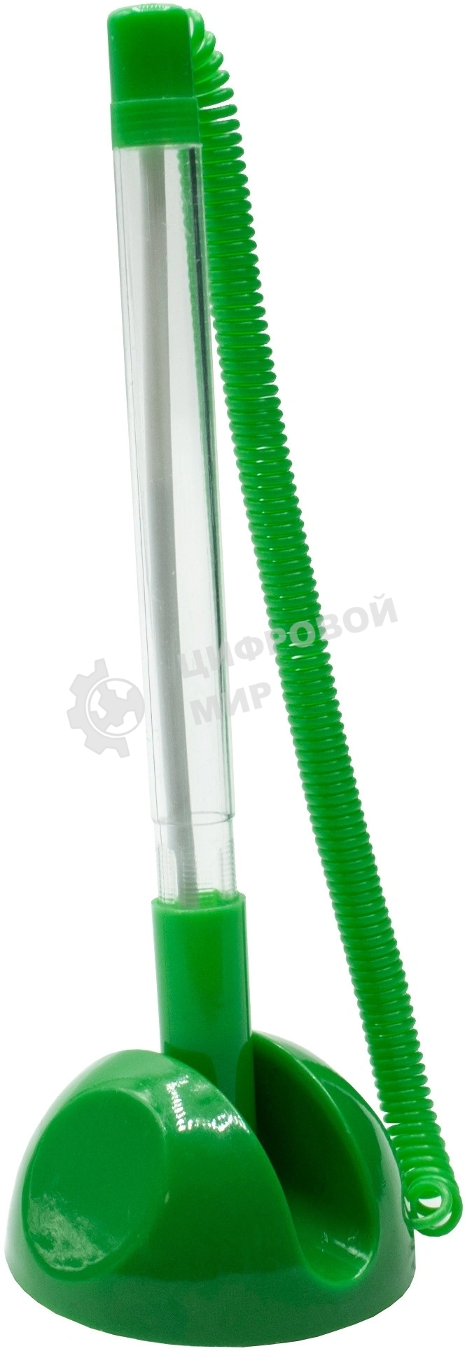 Ручка шариковая Silwerhof ECO зеленый, d=0.7мм, синие чернила, на подставке, сменный стержень, линия 0.5мм круглая