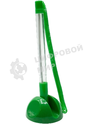 Ручка шариковая Silwerhof ECO зеленый, d=0.7мм, синие чернила, на подставке, сменный стержень, линия 0.5мм круглая