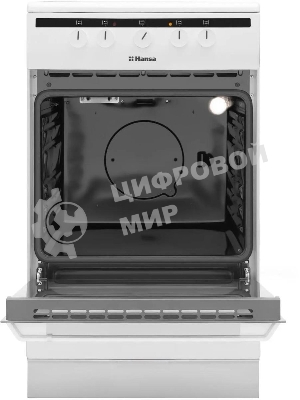 Плита электрическая Hansa FCCW54002 белый, конфорок 4 шт, духовка 68 л, 50 см x 85 см x 60 см