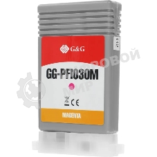 Картридж струйный G&G GG-PFI030M PFI-030M пурпурный (55мл) для Canon imagePROGRAF TA-20/30