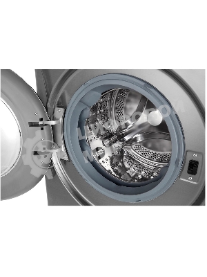Стиральная машина LG F4V5RGP2T серебристая, загрузка фронтальная 10.5 кг, 1400 об/мин, класс A