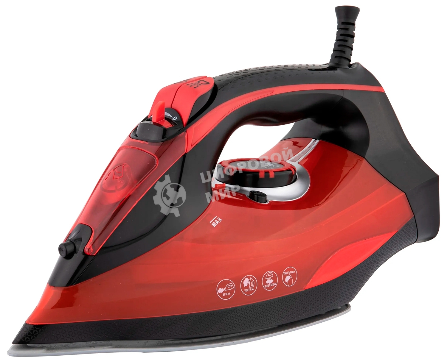 Утюг CF CF-IR3301BRB красный/черный, 3000 Вт, 50 г/мин, 200 г/мин, 420 мл