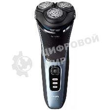 Электробритва Philips S3243/12 черный/голубой