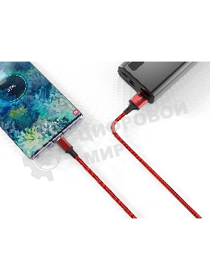 Кабель Smartbuy (iK-3122-S14rb) S14 Type-C красный/черный, 3 А, 2 м