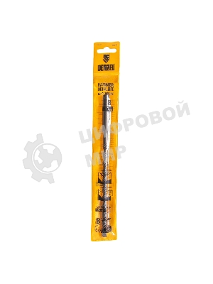 Бур по бетону Denzel двойная спираль, Cobalt W-tip, 8x210 мм, SDS PLUS