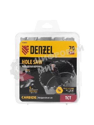 Коронка по металлу Denzel твердосплавная, 70 мм