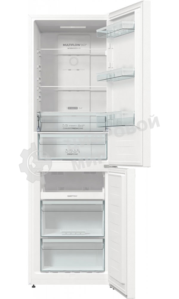 Холодильник Gorenje NRKP61EA2W4 белый двухкамерный 203/99л морозилка снизу, No Frost