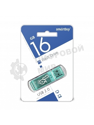 Флешка USB Smartbuy Glossy series Green (SB16GBGS-G), 16Gb, USB 2.0, R/W 25/15, зеленый