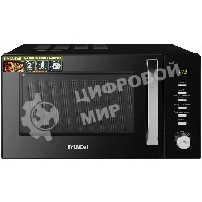 Микроволновая печь Hyundai HYM-D3028 черный/серебристый, 23 л, 900 Вт, переключатели - кнопки, поворотный механизм