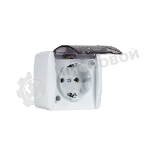 Розетка EKF EQR16-029-30-54-T PROxima Владивосток 1-местная 16А с заземлением с прозрачной крышкой IP54