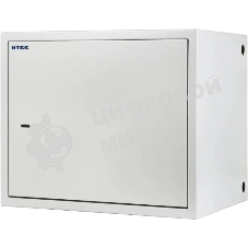 Шкаф настенный антивандальный распашной NTSS WAR 14U 600*500 мм, 2 профиля 19, сварной, серый RAL 7035 NTSS-WAR14U6050