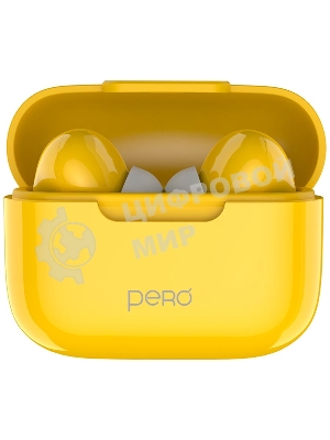 Беспроводные наушники PERO TWS06 COMFORT Yellow